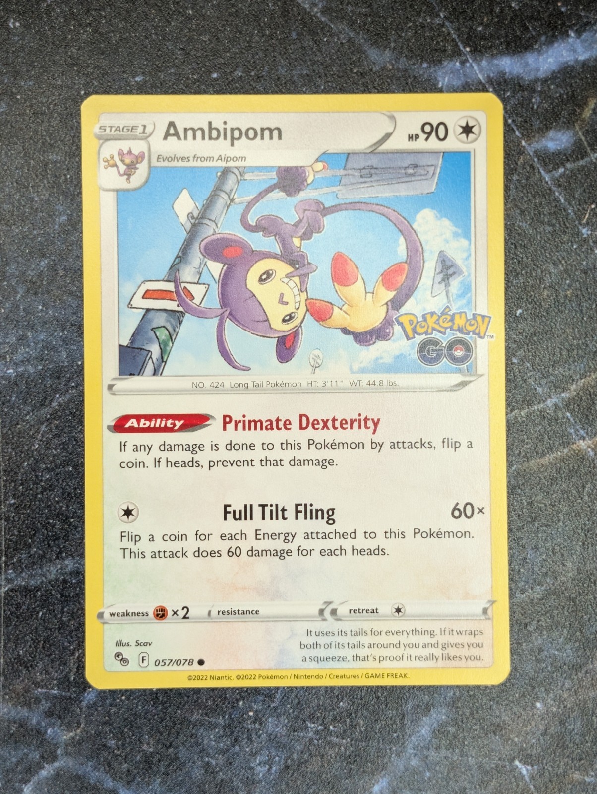 Ambipom 057/078 Pokémon GO Regular