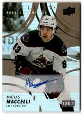Matias Maccelli 2022-23 UD Trilogy Premieres Level 1 Rookie Auto /149 #162