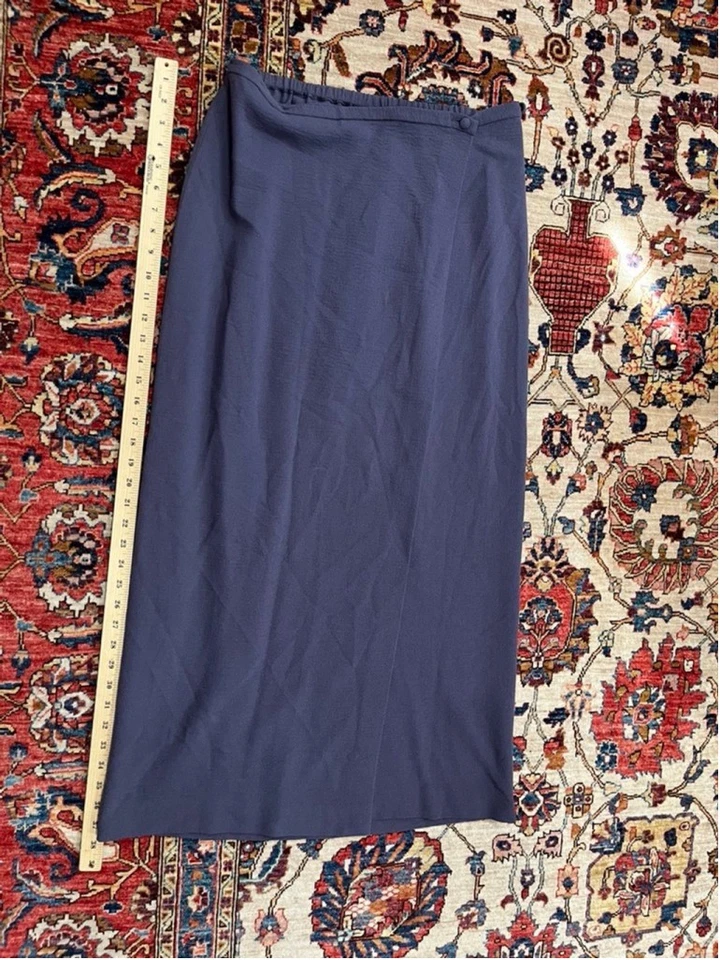 Women’s Eileen Fisher Wool Purple Maxi Minimalist Simple Classic Skirt Size M - Image 3 of 4