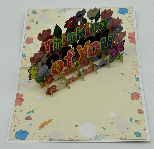 Thinking of You 3D Pop Up Card Flowers Wonderful You Are the Best Greatness - 第 2/4 張圖片