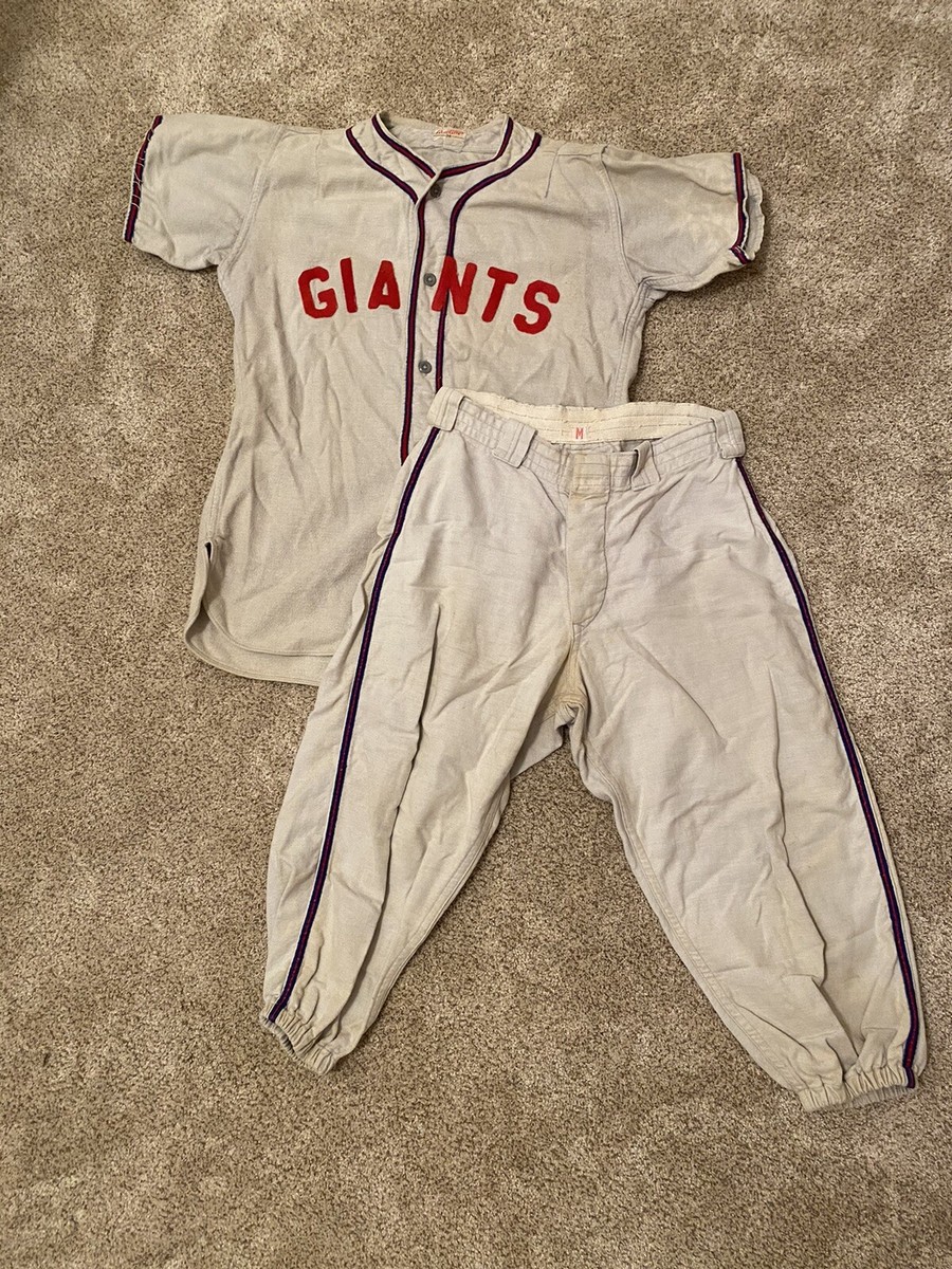 1950s New York Giants Baseball Uniform Vintage Size Medium Jersey - Main Image