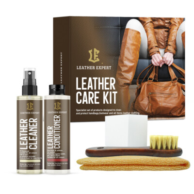 Upholstery Care Kit Reinigungs und Pflegeset für Ledertaschen Schuhe Jacken