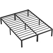 Heavy Duty Metal Bed Frame with Steel Slat Support, No Box Spring Needed