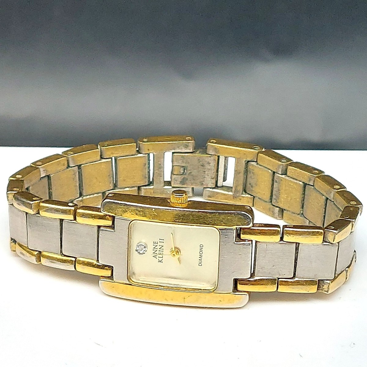 ?ANNE KLINE?2-TONE DIAMOND ACCENTED WATCH? Anne Klein II Womens Two-Tone Diamond Accent Watch New  main image 3