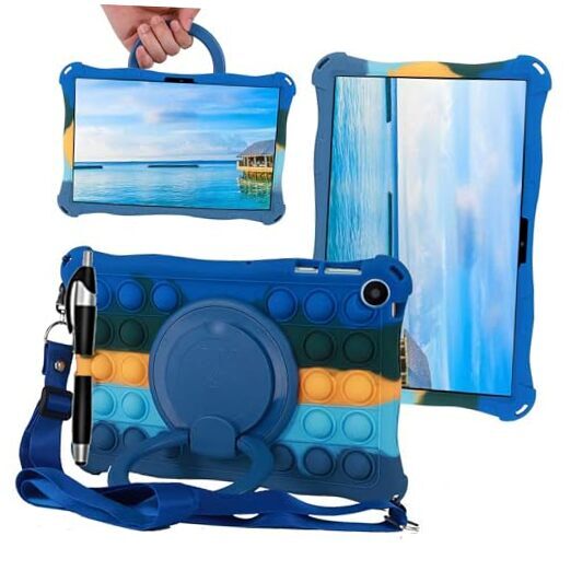 Tablet Case for Huawei MatePad SE 10.4 inch 2023 Soft Anti-Stress Colorful Blue-image
