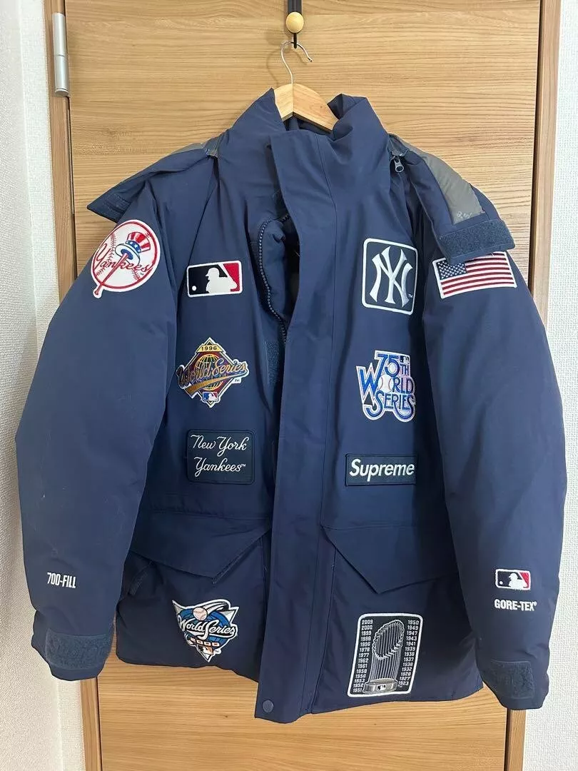 Doudoune homme Supreme New York Yankees Navy Gore Tex 700 Fill Taille:S