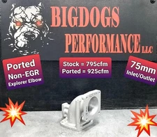 Ported 75mm 96-01 FORD EXPLORER 5.0L V8 GT40 OEM Intake Manifold ELBOW