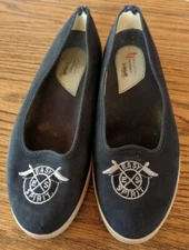 Easy Spirit Suspension System Womens 9B Black Canvas Slip Ons