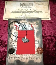 From Aleister Crowley Mansion Satanic Necklace Slate Pendant With Certificate 