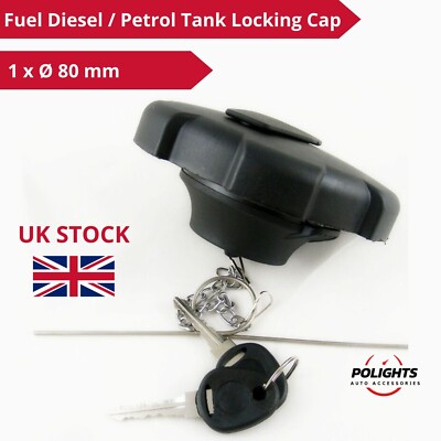 New Fuel Tank Diesel/Petrol Cap with 2 keys for Mercedes Axor Actros Black 80 mm