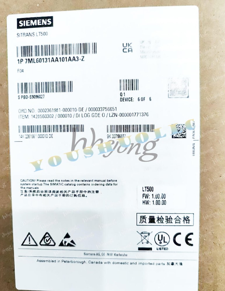 ONE NEW SIEMENS 7ML6013-1AB10-1AA3-Z F04 7ML60131AB101AA3-Z F04