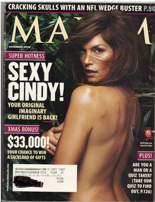 MAXIM Magazine #96/ December 2005 CINDY CRAWFORD, April Scott, Layla Kayleigh