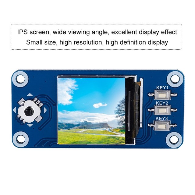 1.3" IPS LCD Display HAT For Raspberry Pi - 240x240 RGB, SPI Interface, With Joystick & Buttons