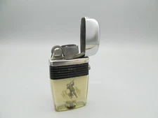Vintage Cigarette Lighter Scripto Vu Bird Hunter and Dog