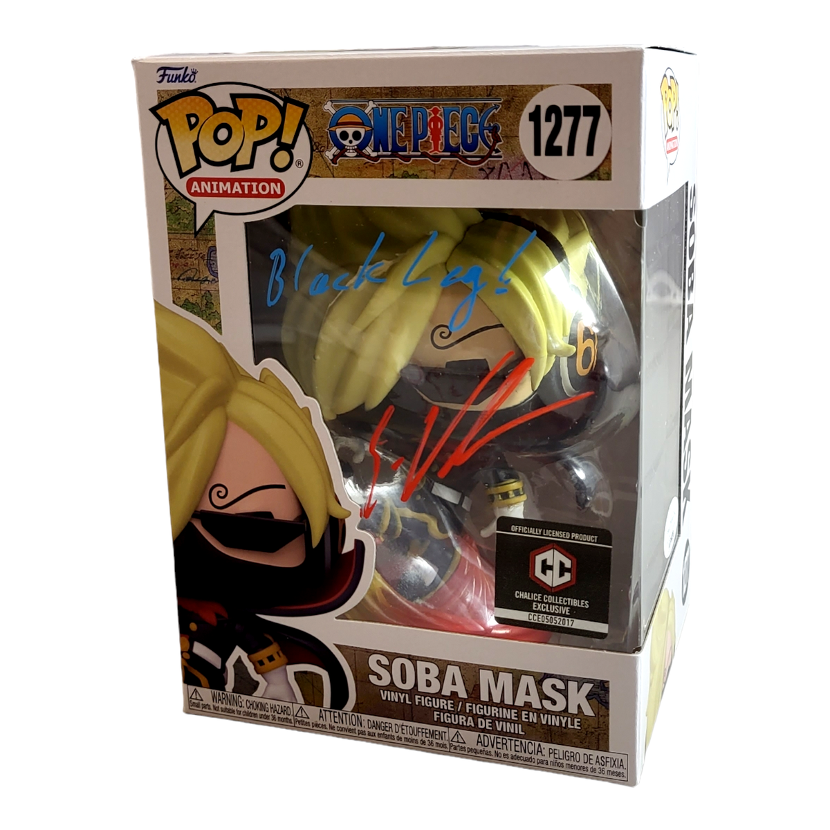 Eric Vale Signed Funko One PiecePop Soba Mask Sanji Anime