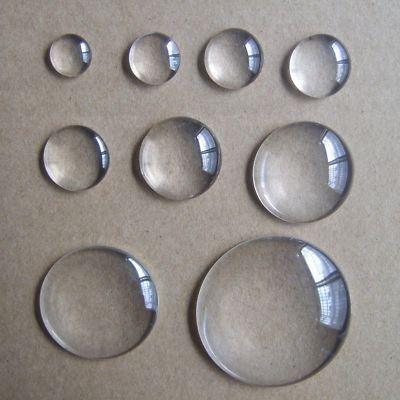 6 mm-50 mm Kristallklar Rund Cabochon Flache Rückseite Glaskuppel Fliese Schmuckherstellung