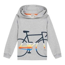 NWT NEW Paul Smith Boys Gray Cotton Hooded Sweatshirt 5y