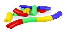 Set percorso equilibro 12 pezzi - 3,60 m - colorato - blu verde rosso giallo