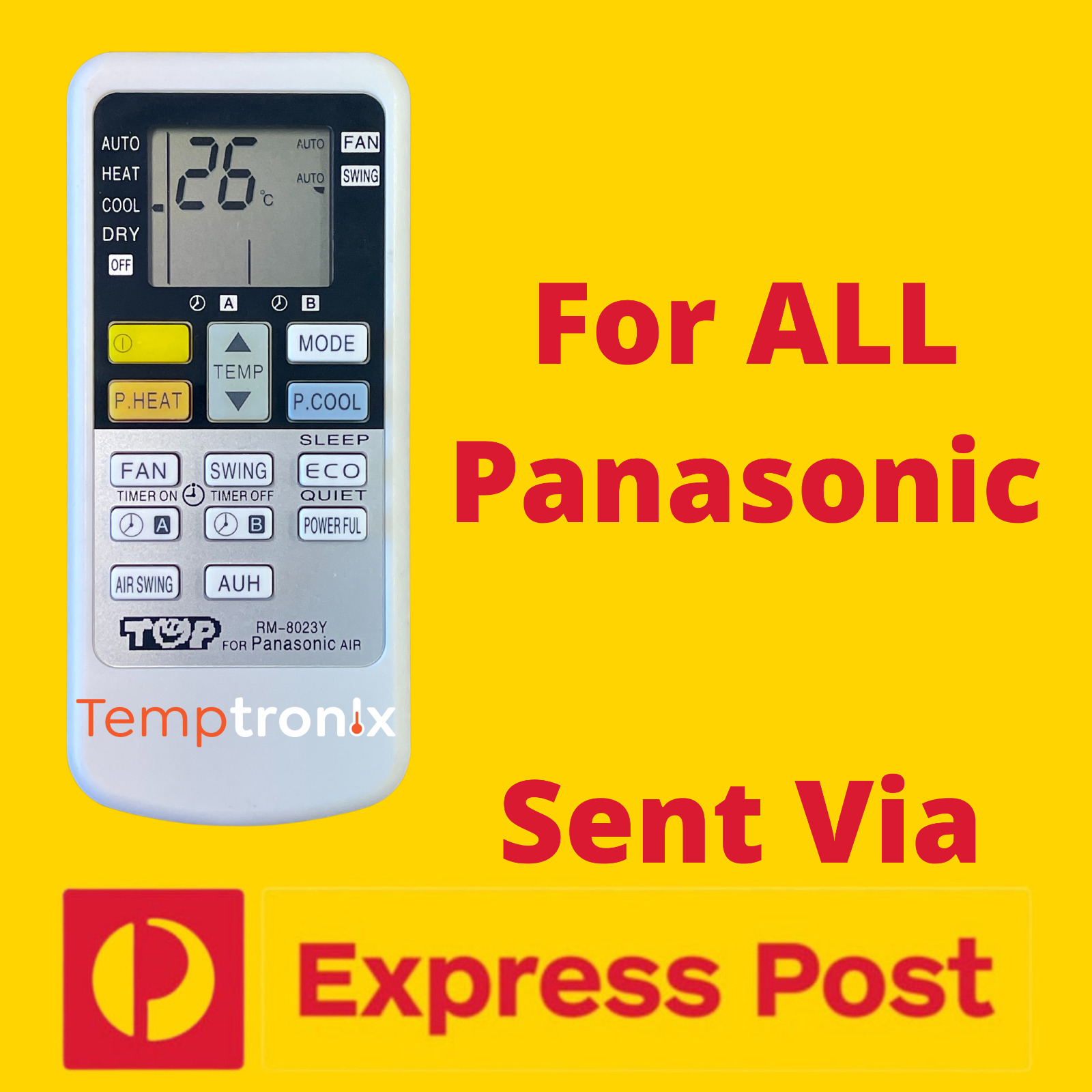 Air Conditioner Remote Control for ALL Panasonic Models SENT EXPRESS POST