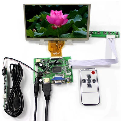 VSDISPLAY HD VGA 2AV Controller Board +6.5inch AT065TN14 800x480 LCD With Touch Screen