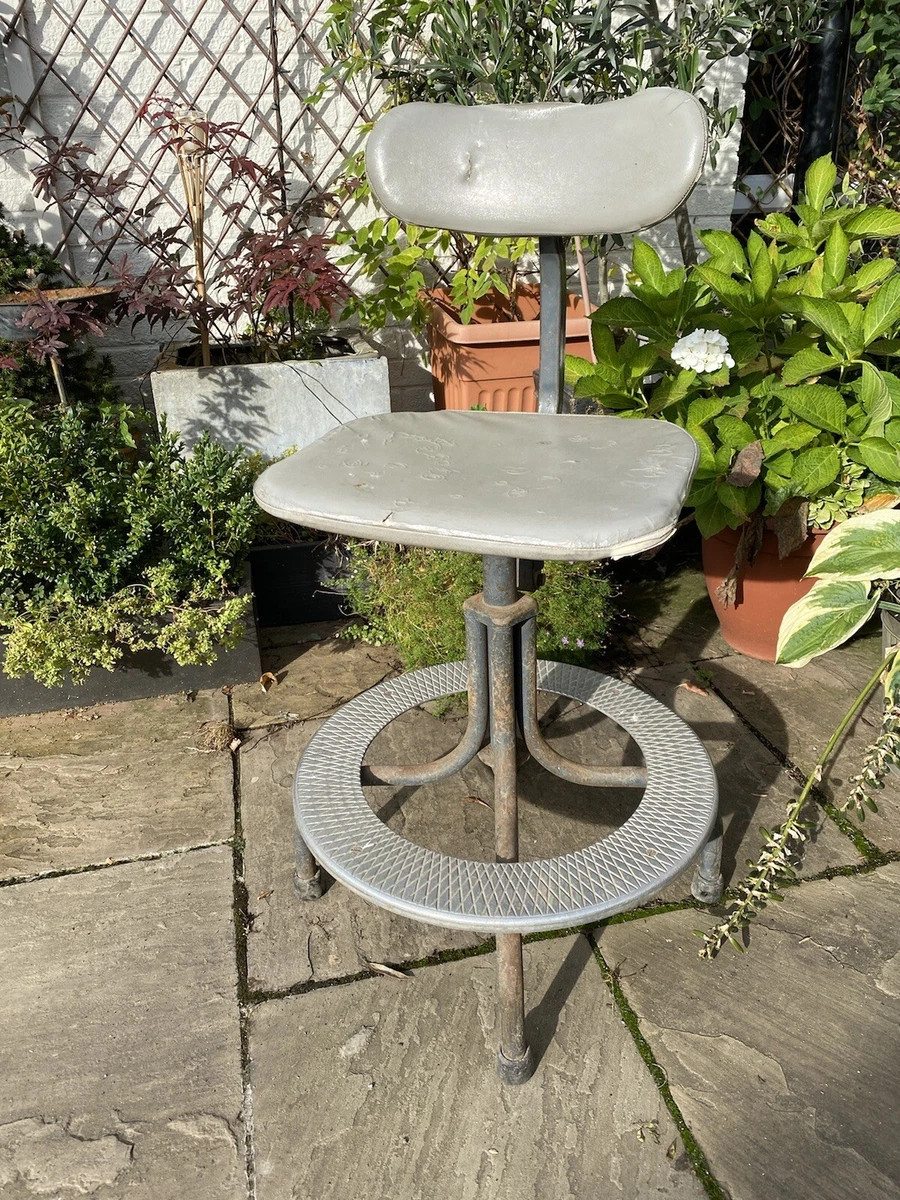 1960 s Vintage Tan Sad Factory Machinist Swivel Chair eBay