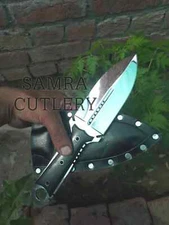 CUSTOM HANDMADE D2 TOOL STEEL HUNTING DAGGER KNIFE W/MICARTA HANDLE & SHEATH