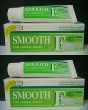 2 x Smooth E Cream Vitamin E Plus Aloe Vera black spots Reduces scars 7 g.