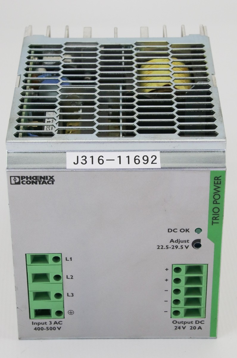 11692 PHOENIX CONTACT POWER SUPPLY UNIT, 15V, 3.5A TRIO-PS/3AC