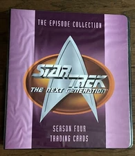 STAR TREK THE NEXT GENERATION SEASON 4 BINDER NM/MINT (RIGHT OF A FACTORY CASE)