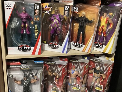 WWE ELITE LOT x8 ( ELITE COLLECTION x4 -FLASHBACK x3 -THEN NOW FOREVER x1 ) NEW.
