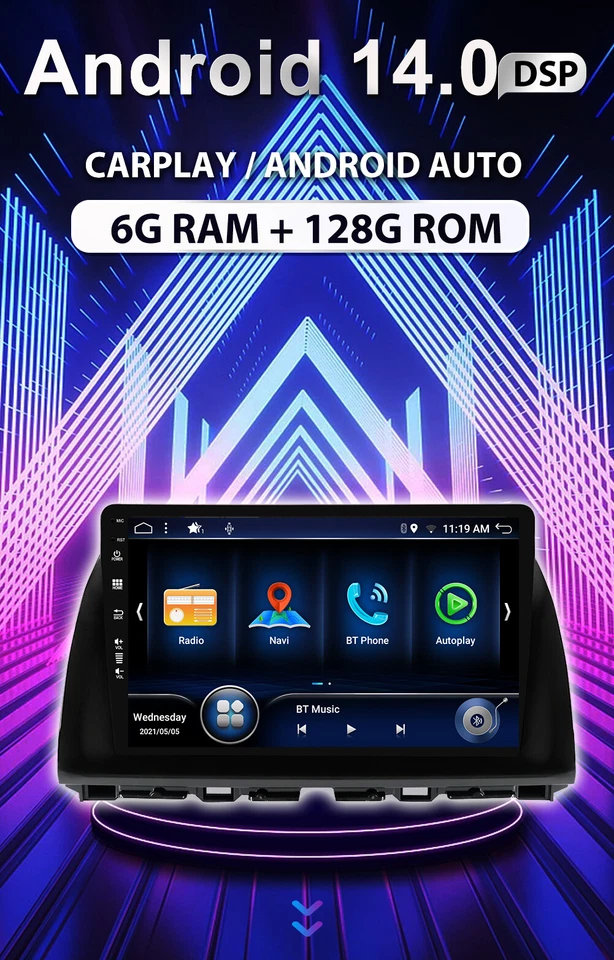 ★6GB+128GB★ Autoradio Für Mazda CX5 CX-5 2012-16 Android 14 GPS AHD Car Play DSP - Bild 3 von 4