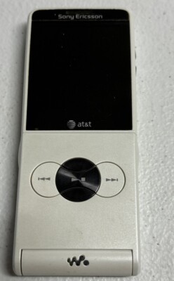 Sony Ericcson Walkman W350a White AT&T Flip Phone No Charger