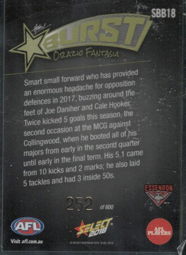 2018 AFL Select Footy Stars VARIOUS INSERTS HARD TO GET; Individual Card Sale. - Picture 6 of 28