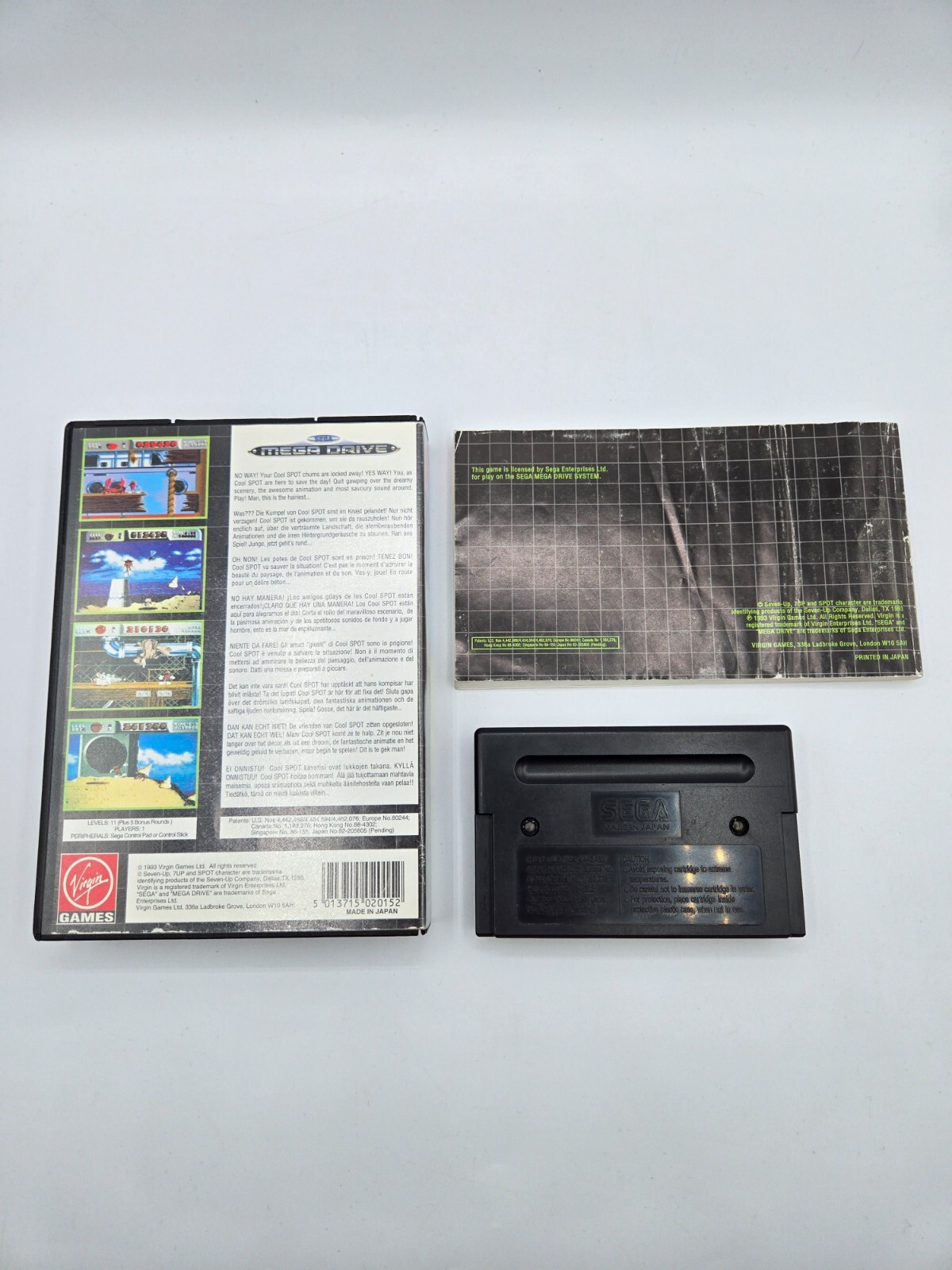 COOL SPOT SEGA MEGADRIVE (MD) PAL-EURO (COMPLETE - MANUAL