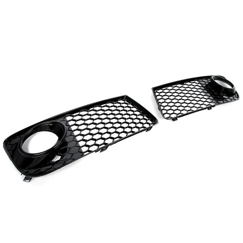 Cubierta de rejilla de luz antiniebla para parachoques delantero de nido de abeja negra brillante para Audi TT 2011-2014 - Imagen 9 de 14