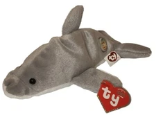 TY Beanie Baby - FLASH BBOC EXCLUSIVE Original 9 Dolphin RARE MWMTs Plush Toy