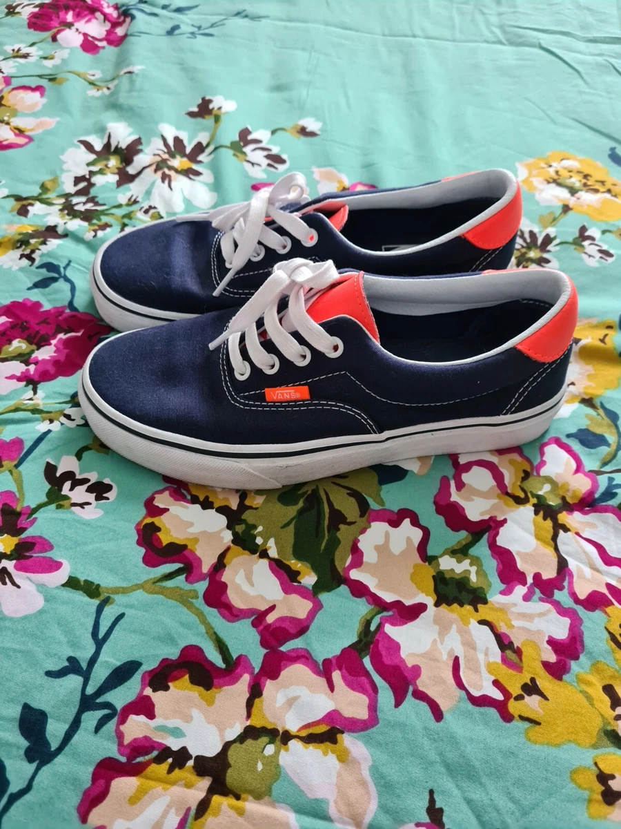 Navy and store coral shoes