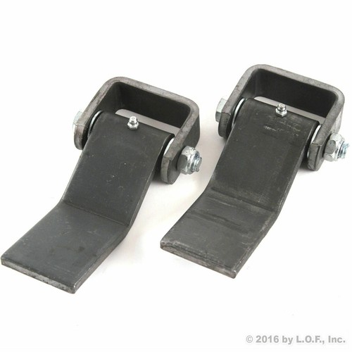 2) Heavy Duty Steel Greaseable Long Leaf Formed Strap Trailer Hinge