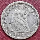 1858 Seated Liberty Dime 10c Better Grade VF + #83095