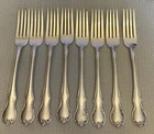 Towle Sterling Silver French Provincial Dinner Fork Set 8 no mono 7-1/4" 405g
