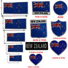 New Zealand National Country Different Size Flag Iron On Patch Embroidered Badge