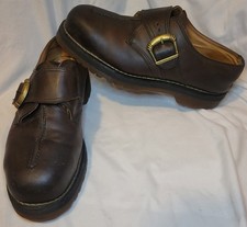 Dr. Martens Monk Strap Shoes Men's Size 11 Vintage England Brown Leather Buckle
