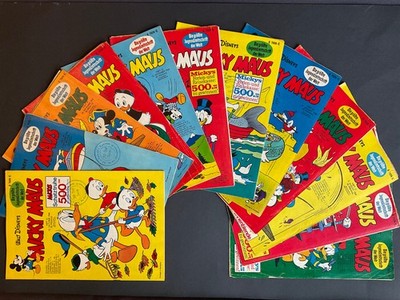 12 x MICKY MAUS Jhrg. 1968, Nr 29-35,37-41, MMK-Zeitung fehlt!
