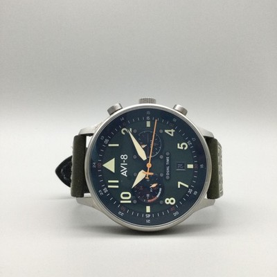 AVI-8 Hawker Hurrincane Carey Dual Time Merville Mens Watch 43mm