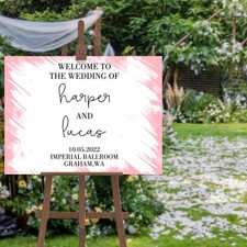 Customized Wedding Welcome Sign Custom Made Any Name Script Wedding Welcome S...