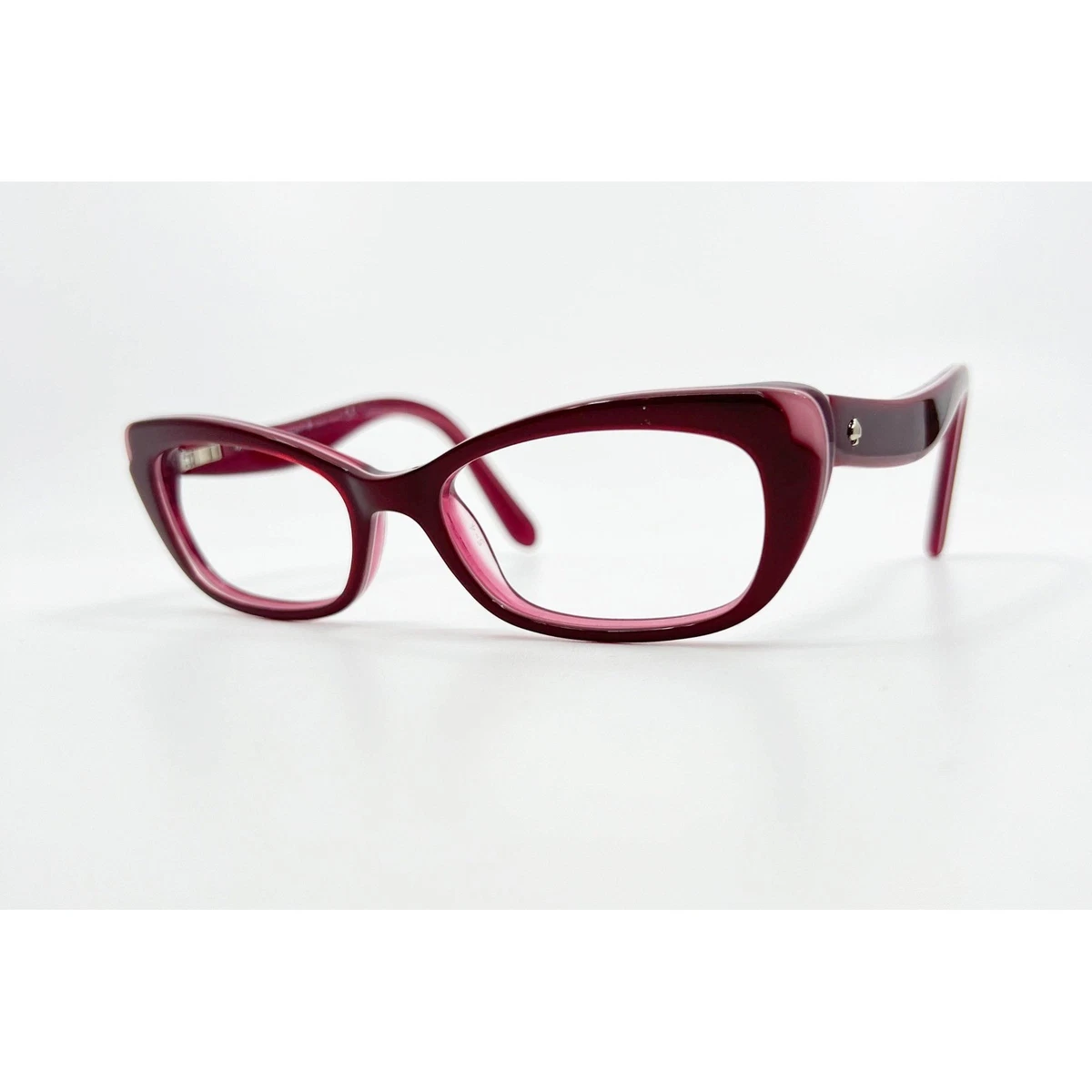 Kate Spade Elora 0QHH Eyeglasses FRAMES ONLY Women 52-16-135 Red Black Stripe kate spade new york Red Plastic Eyeglass Frames for sale | eBay main image 2