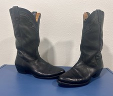 Nocona Vintage Boots Men’s 11.5 D Black Leather Made in USA Cowboy Western