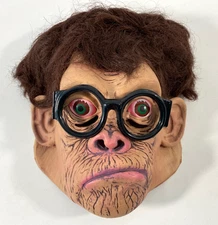 Vintage 2009 Paper Magic Group Halloween Mask Chimp Ape with Glasses RARE