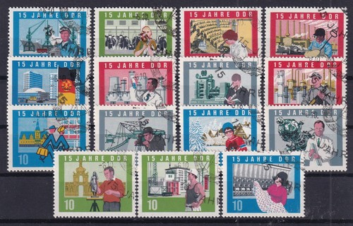 Briefmarken DDR MiNr 1059 - 1073 gestempelt SST 1964 15 Jahre DDR