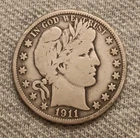 1911 S Barber Half Dollar